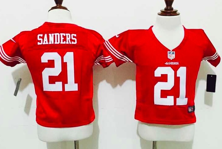 Nike San Francisco 49ers #21 Sanders Kids Red Jersey 2-5T