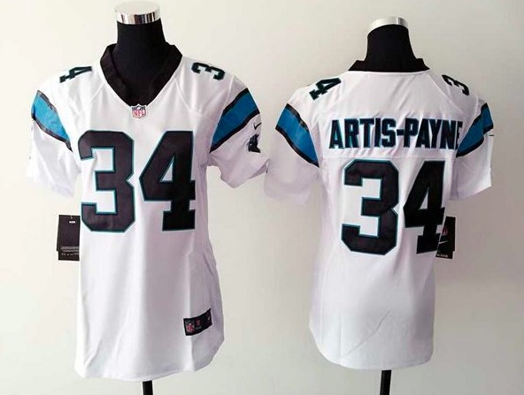 Womens Nike Carolina Panthers #34 Artis-Payne White Jersey