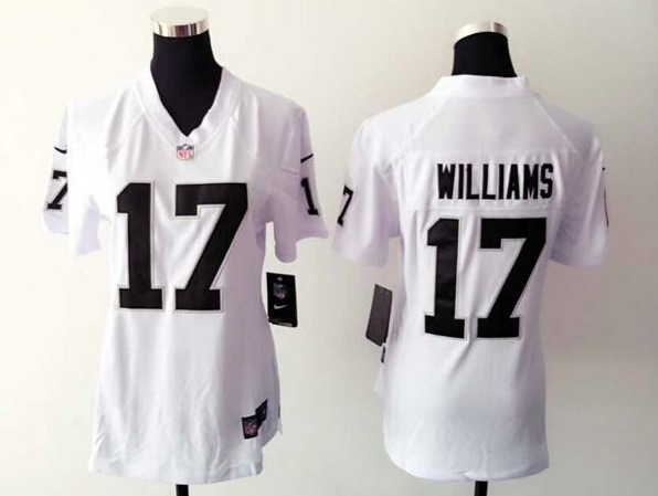 Nike Oakland raiders #17 Williams Womens White Jersey