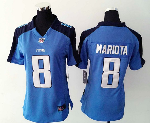 Women Nike Tennessee Titans #8 Mariota L.Blue Jersey
