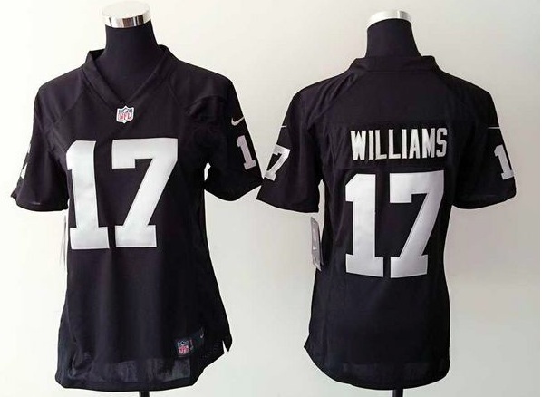 Nike Oakland raiders #17 Williams Womens Black Jersey