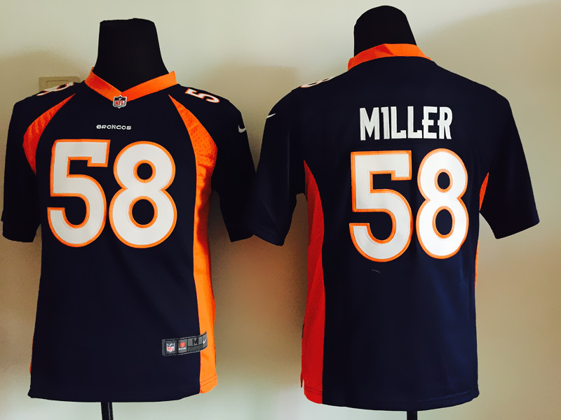 Nike Denver Broncos #58 Miller Blue Kids Jersey