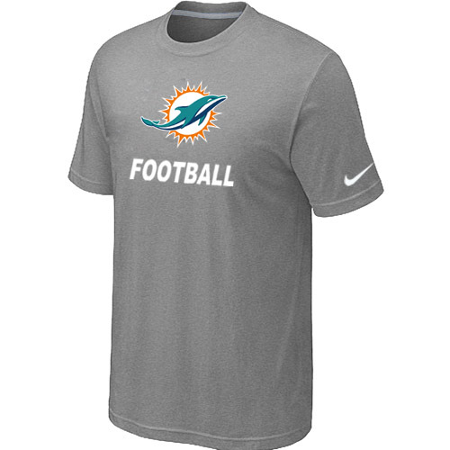 Mens Miami Dolphins Nike Cardinal Facility T-Shirt L.Grey 
