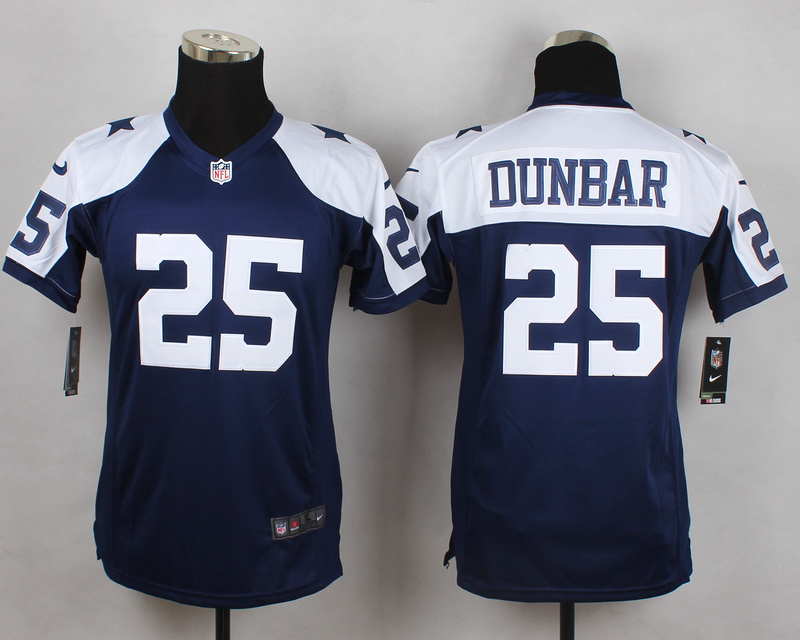 Nike Dallas Cowboys #25 Dunbar Thanksgivin Kids Jersey