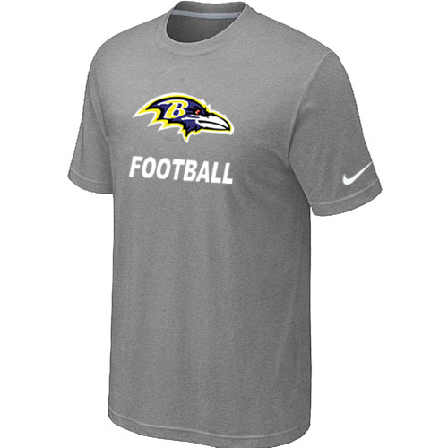 Mens Baltimore Ravens Nike Cardinal Facility T-Shirt L.Grey 