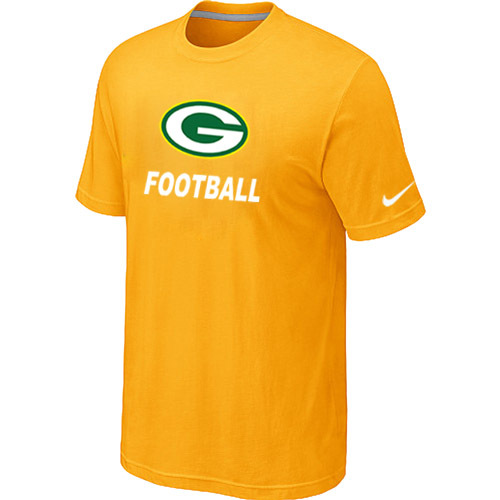 Mens Green Bay Packers Nike Cardinal Facility T-Shirt Yellow 