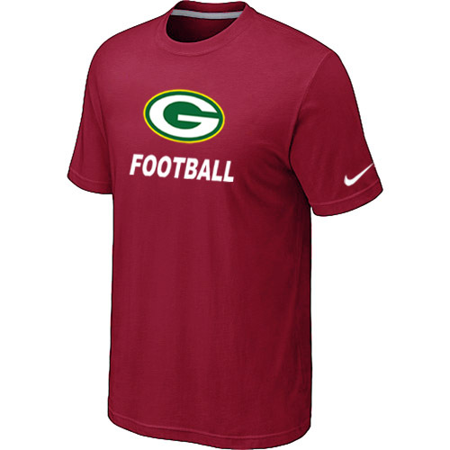 Mens Green Bay Packers Nike Cardinal Facility T-Shirt Red 
