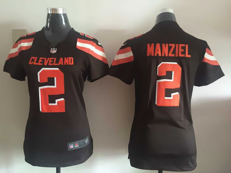 Nike Cleveland Browns #2 Manziel Brown Women 2015 Jersey