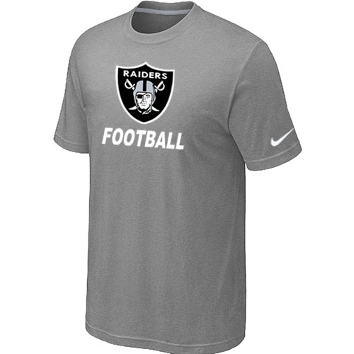 Mens Oakland Raiders Nike Cardinal Facility T-Shirt L.Grey 