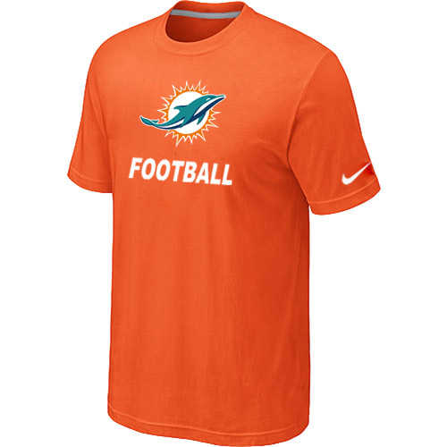 Mens Miami Dolphins Nike Cardinal Facility T-Shirt Orange 