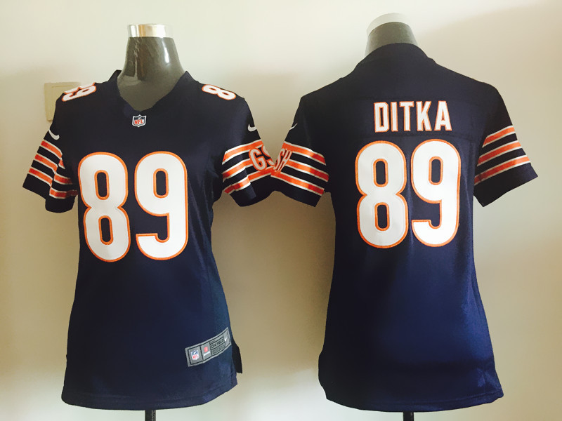 Womens Nike Chicago Bears #89 Ditka Blue Jersey