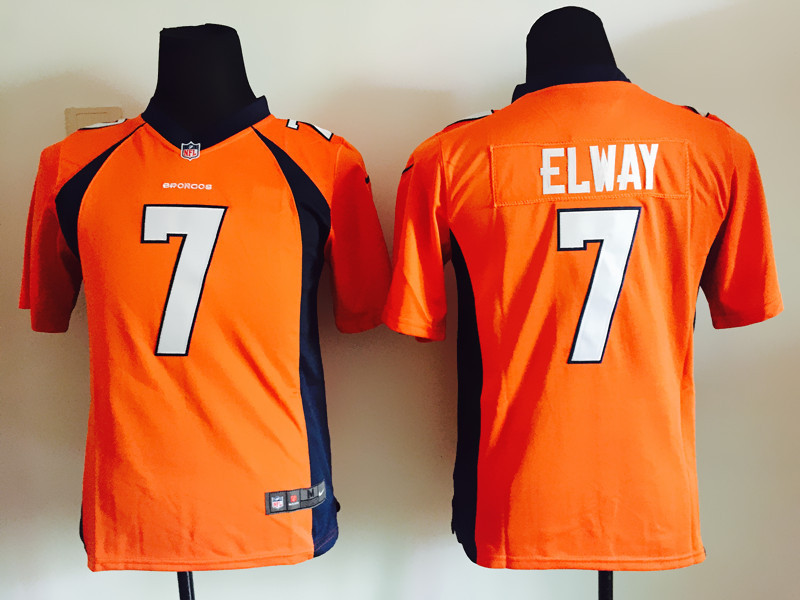 Nike Denver Broncos #7 Elway Orange Kids Jersey