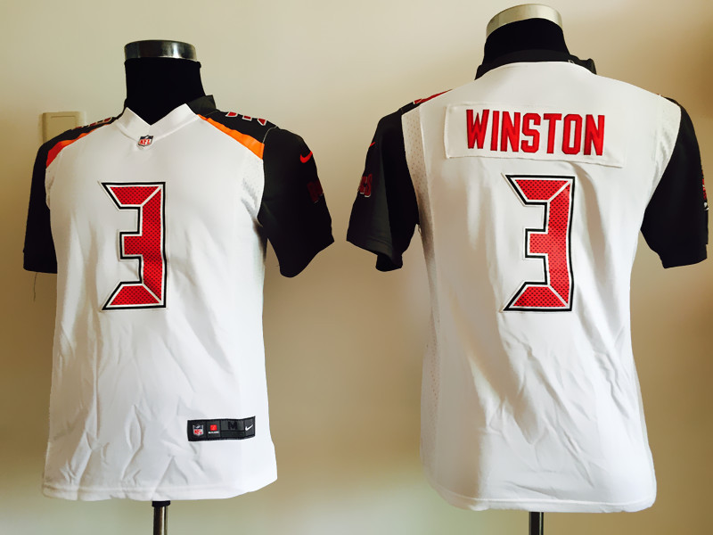 Youth New Nike Tampa Bay Buccaneers 3 Winston White Limited Jerseys