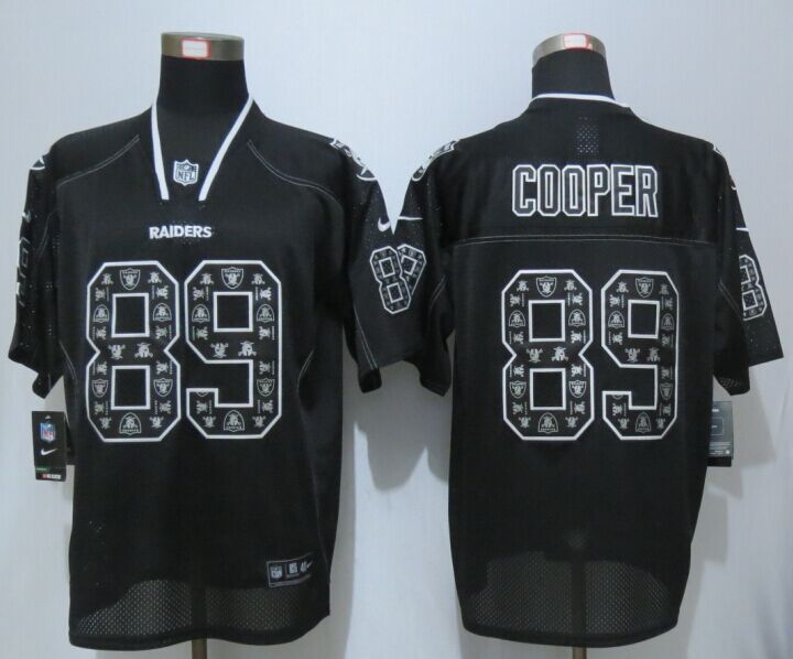 New Nike Oakland Raiders 89 Cooper Lights Out Black Elite Jerseys 