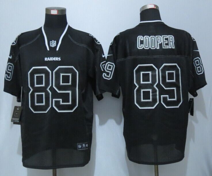 New Nike Oakland Raiders 89 Cooper Lights Out Black Elite Jerseys