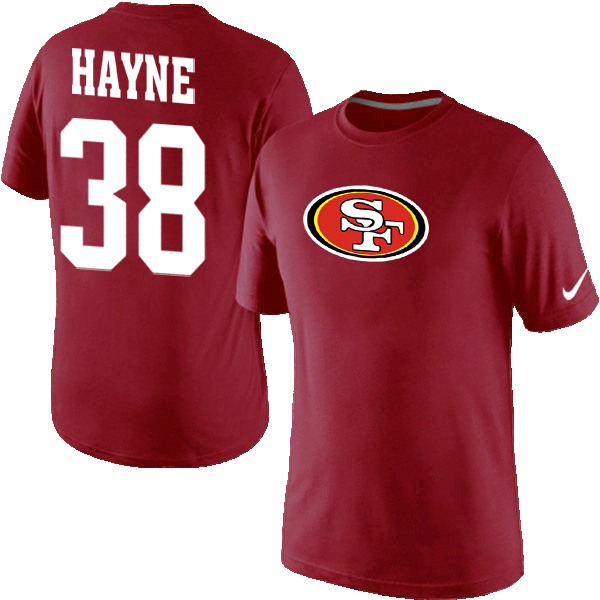 Nike San Francisco 49ers #38 Hayne Red T-Shirt