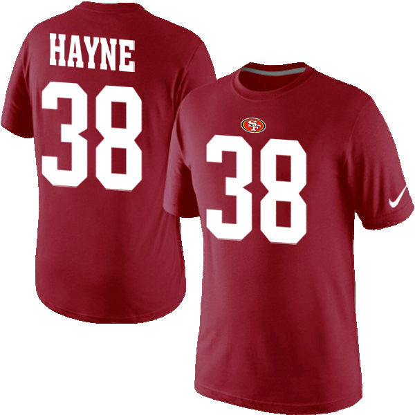 Nike San Francisco 49ers #38 Hayne Red Color T-Shirt