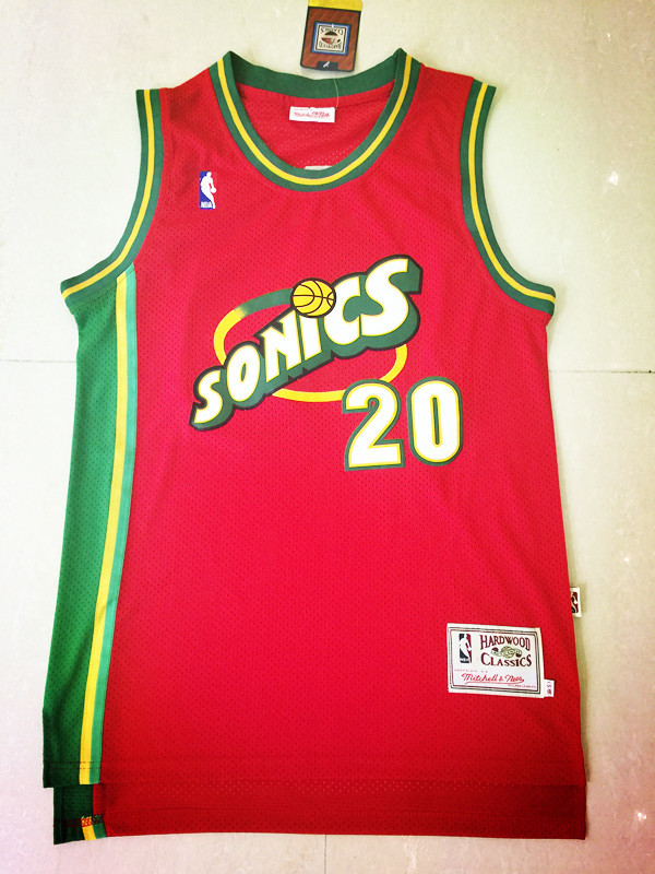 NBA Seattle SuperSonics #20 Payton Red Jersey