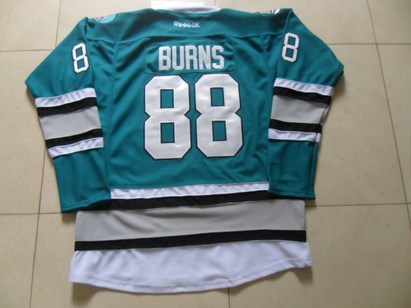 NHL San Jose Sharks #88 Burns Green Jersey 25th Anniversary