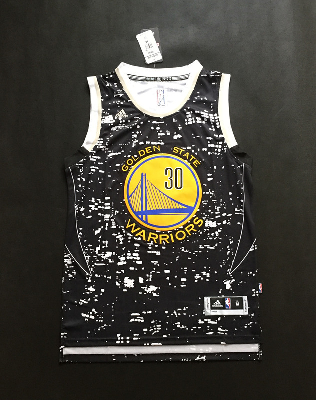 NBA Golden State Warriors #30 Curry Lighting New Jersey