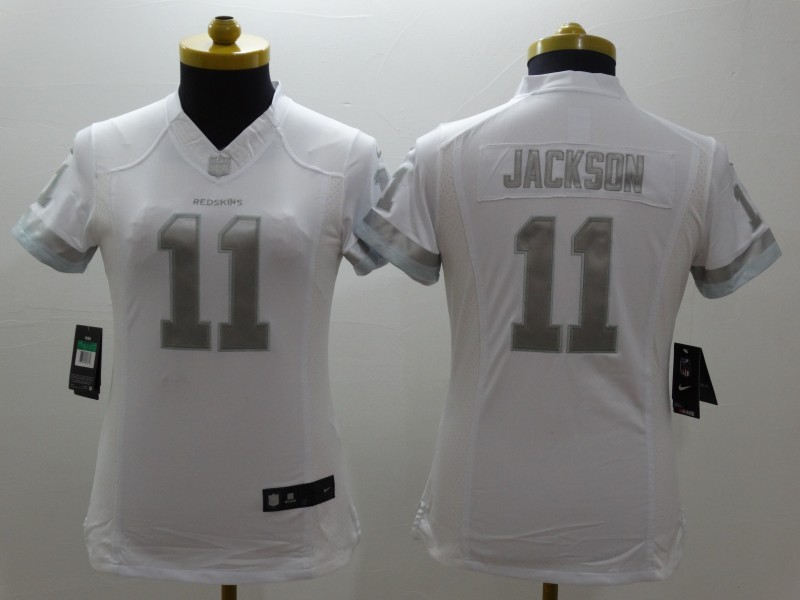 Nike Washington Redskins #11 Jackson White Womens Platinum Jersey