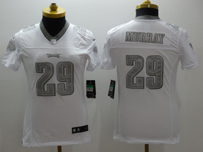 Nike Philadelphia Eagles #29 Murray White Womens Platinum Jersey