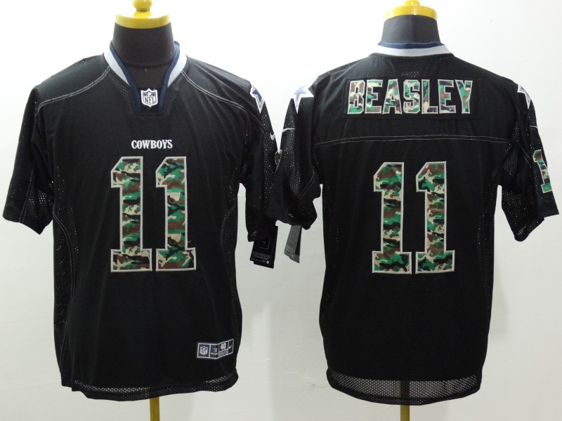 Nike Dallas Cowboys #11 Beasley Black Camo Jersey