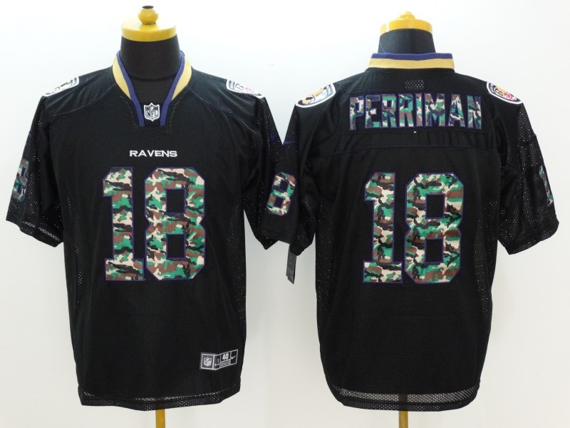 Nike Baltimore Ravens #18 Perriman Black Camo Jersey