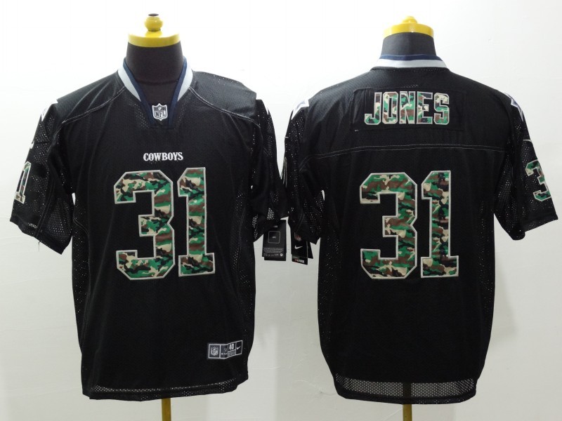 Nike Dallas Cowboys #31 Jones Black Camo Jersey