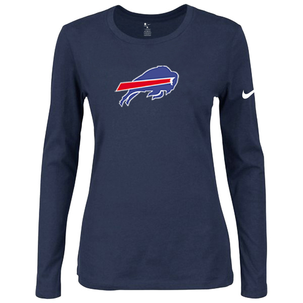 Nike Buffalo Bills Womens Of The City Long Sleeve Tri-Blend T-Shirt - D.Blue