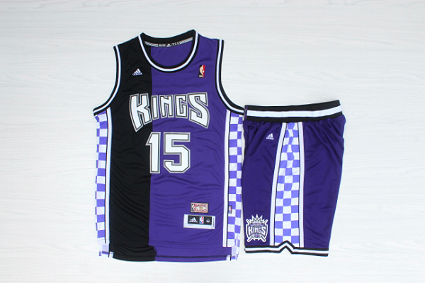 NBA Sacramento kings #15 Cousins Purple Jersey Suit