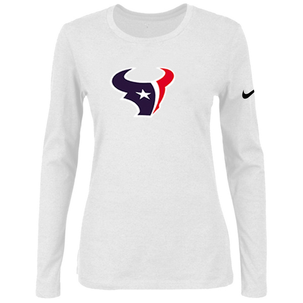 Nike Houston Texans Womens Of The City Long Sleeve Tri-Blend T-Shirt - White
