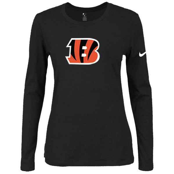 Nike Cincinnati Bengals Womens Of The City Long Sleeve Tri-Blend T-Shirt - Black
