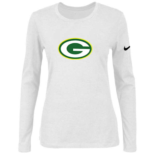 Nike Green Bay Packers Womens Of The City Long Sleeve Tri-Blend T-Shirt - White