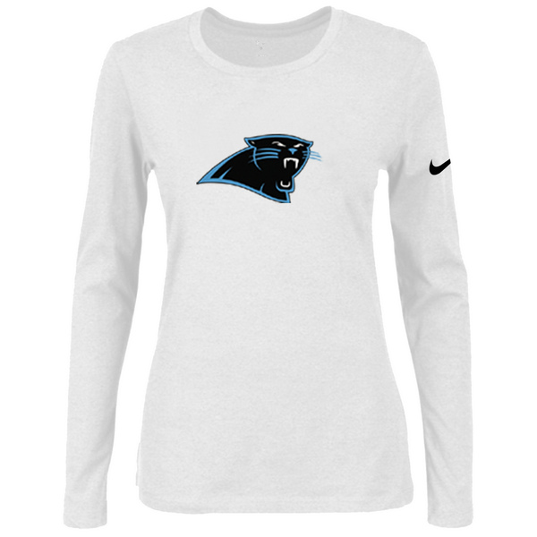 Nike Carolina Panthers Womens Of The City Long Sleeve Tri-Blend T-Shirt - White