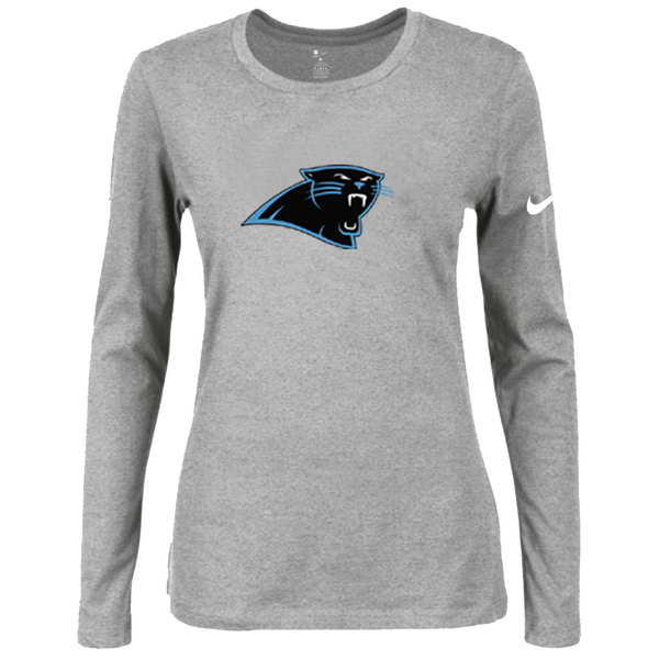 Nike Carolina Panthers Womens Of The City Long Sleeve Tri-Blend T-Shirt -  L.Grey
