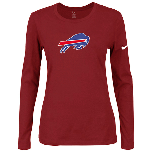Nike Buffalo Bills Womens Of The City Long Sleeve Tri-Blend T-Shirt - Red