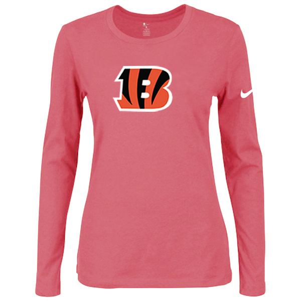 Nike Cincinnati Bengals Womens Of The City Long Sleeve Tri-Blend T-Shirt - Pink