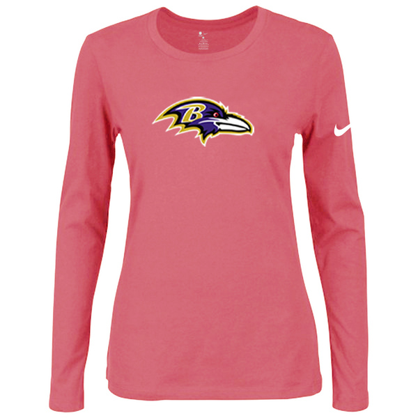 Nike Baltimore Ravens Womens Of The City Long Sleeve Tri-Blend T-Shirt - Pink