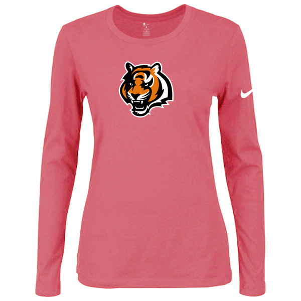Nike Cincinnati Bengals Womens Of The City Long Sleeve Tri-Blend T-Shirt - Pink 2