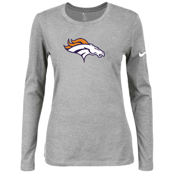 Nike Denver Broncos Womens Of The City Long Sleeve Tri-Blend T-Shirt - L.Grey