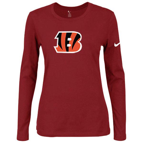 Nike Cincinnati Bengals Womens Of The City Long Sleeve Tri-Blend T-Shirt - Red
