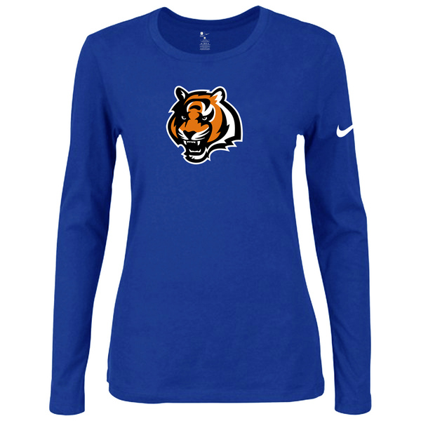 Nike Cincinnati Bengals Womens Of The City Long Sleeve Tri-Blend T-Shirt - Blue 2