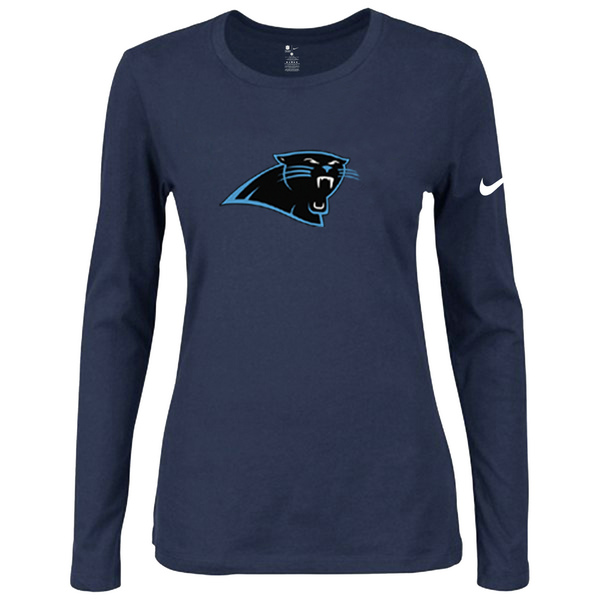 Nike Carolina Panthers Womens Of The City Long Sleeve Tri-Blend T-Shirt -  D.Blue
