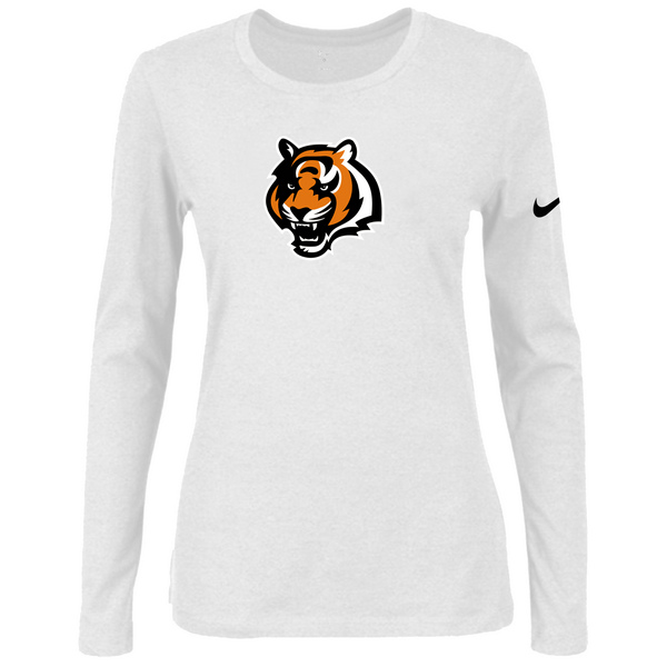 Nike Cincinnati Bengals Womens Of The City Long Sleeve Tri-Blend T-Shirt - White 2