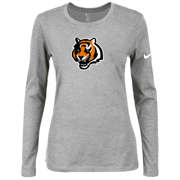Nike Cincinnati Bengals Womens Of The City Long Sleeve Tri-Blend T-Shirt - L.Grey 2