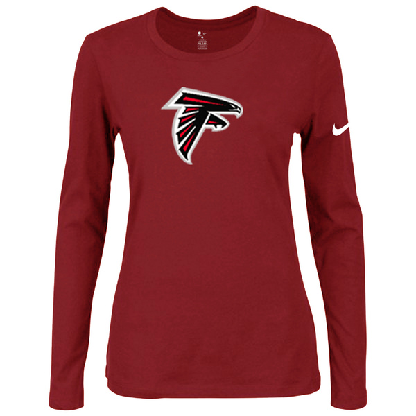 Nike Atlanta Falcons Womens Of The City Long Sleeve Tri-Blend T-Shirt - Red