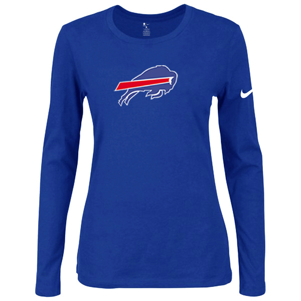 Nike Buffalo Bills Womens Of The City Long Sleeve Tri-Blend T-Shirt - Blue