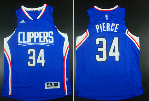 2015 NBA Los Angeles Clippers #34 Pierce Blue Jersey