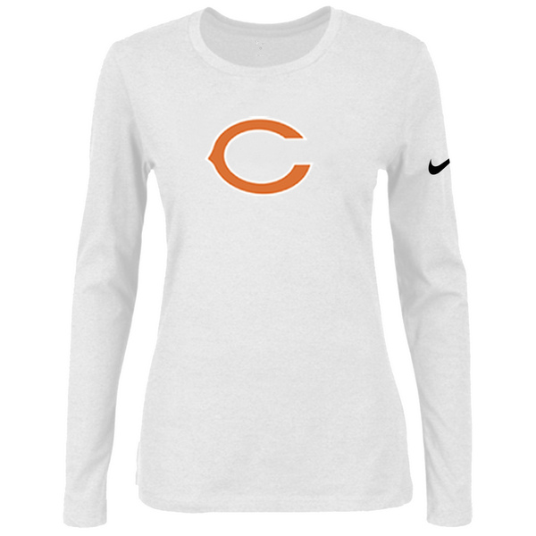 Nike Chicago Bears Womens Of The City Long Sleeve Tri-Blend T-Shirt - White